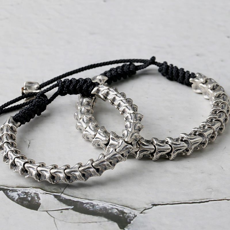 Snake Bone Silver Bracelet