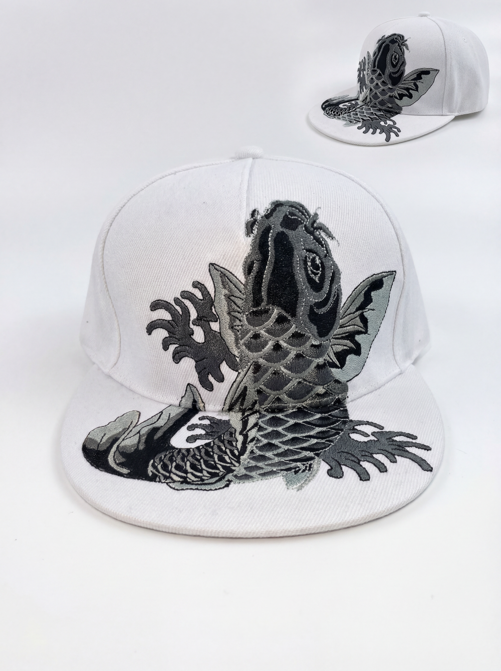Moonlight Koi Embroidery Headwear