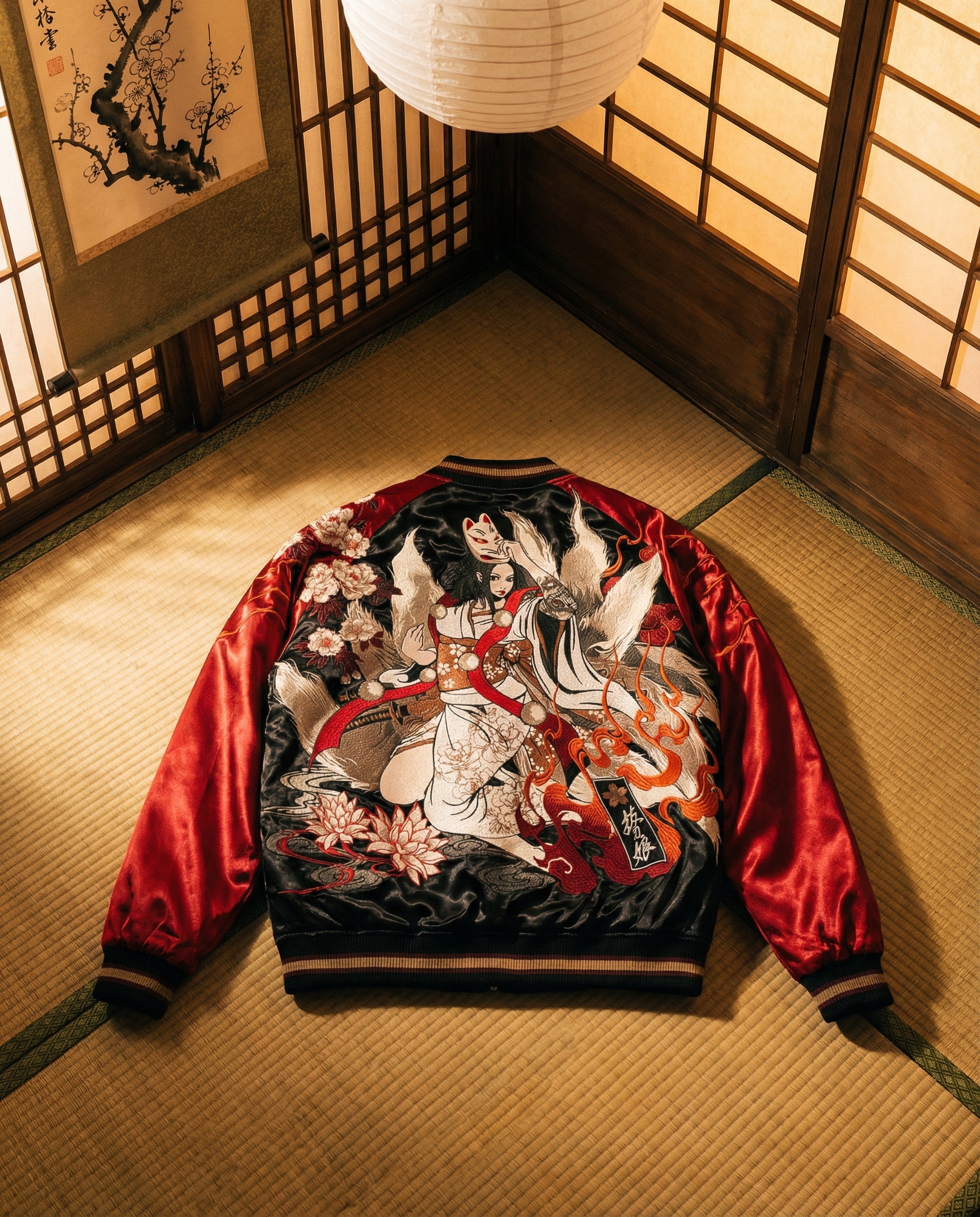 Geisha Kitsune Sukajan Jacket [REVERSIBLE] – OniHolic