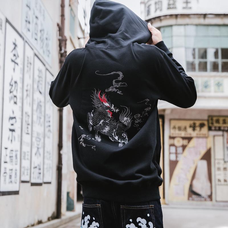 Kirin Embroidery Hoodie