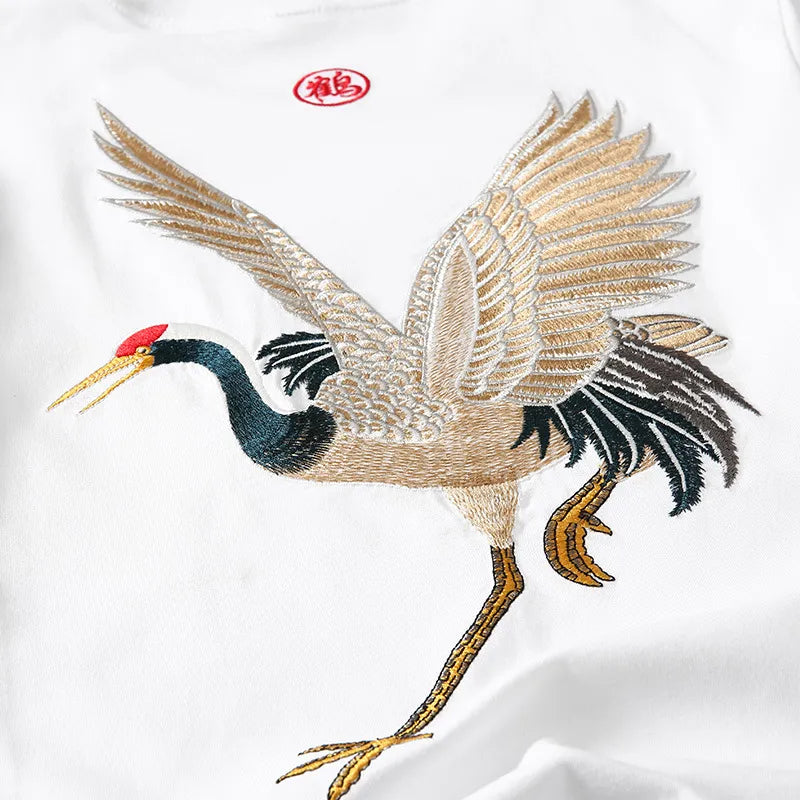 The Ascendant Crane Embroidery Tee
