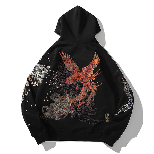 The Quad-Gods Embroidery Hoodie