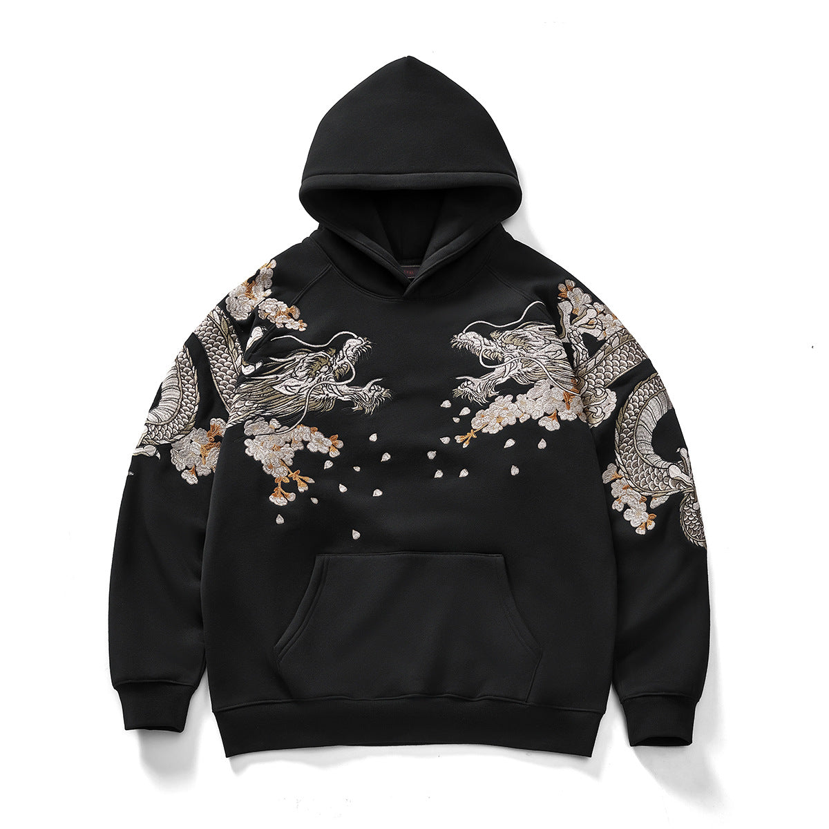 Twin Dragon Embroidery Hoodie