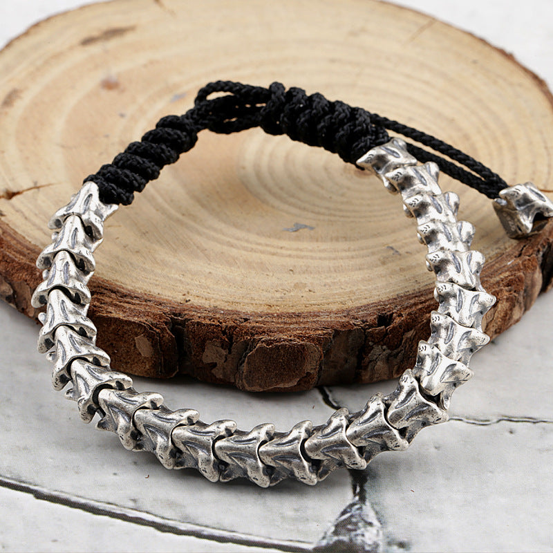 Snake Bone Silver Bracelet