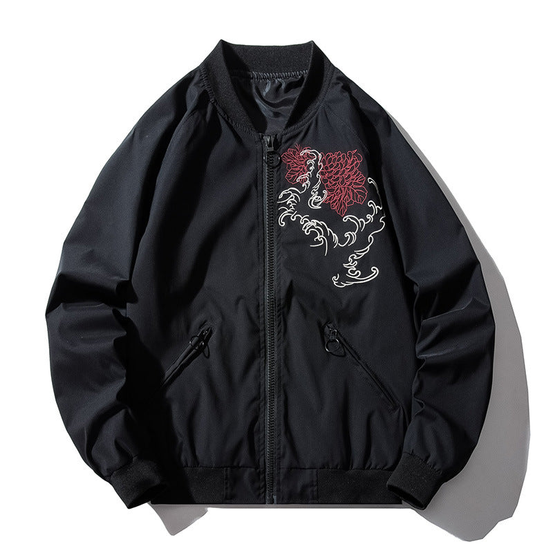 Dragon Embroidery Bomber Jacket