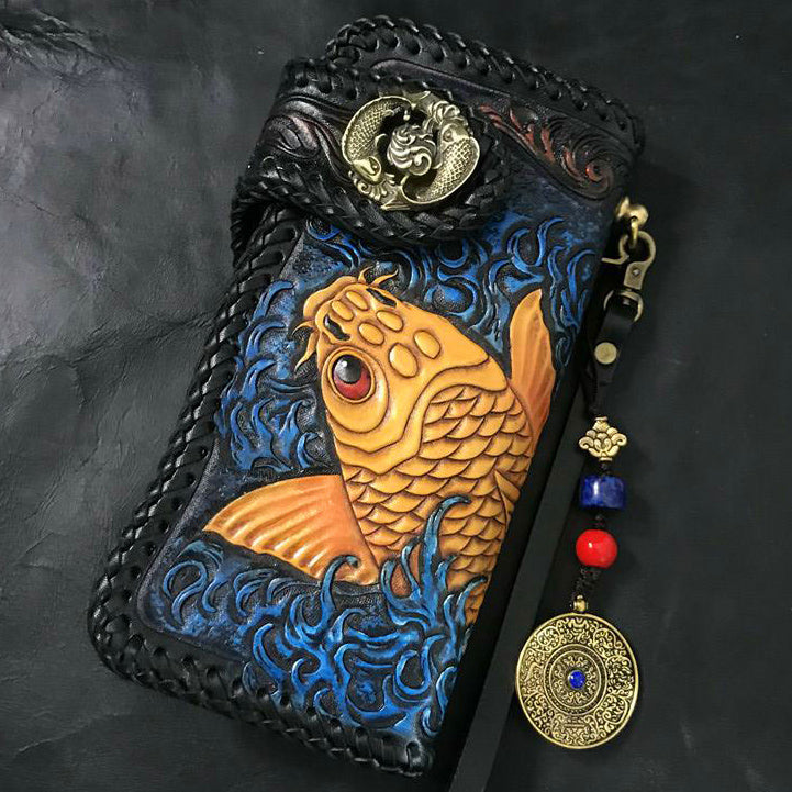 Arashi Koi Handcrafted Leather Wallet