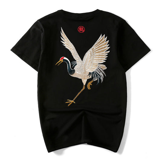 The Ascendant Crane Embroidery Tee