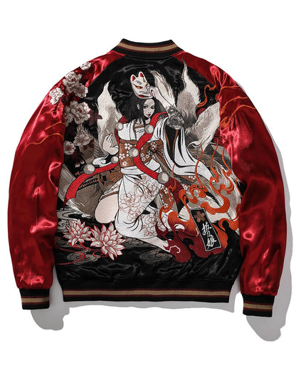 Geisha Kitsune Sukajan Jacket [REVERSIBLE]
