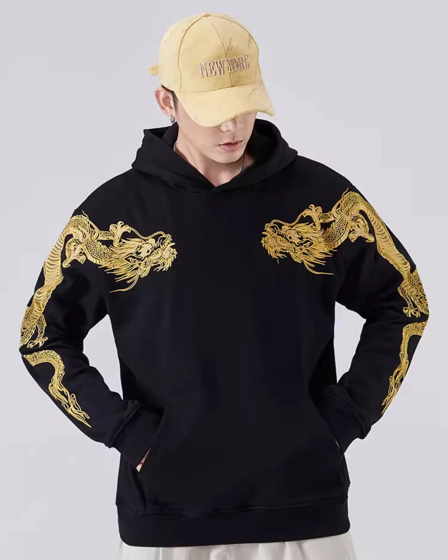 Double Draco Embroidery Hoodie