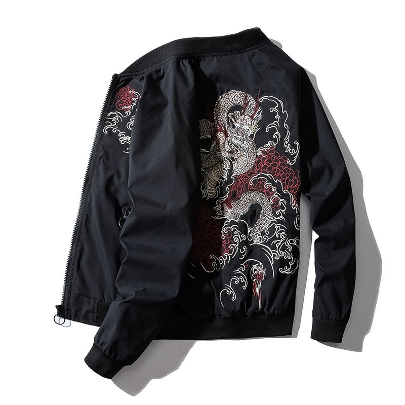 Dragon Embroidery Bomber Jacket