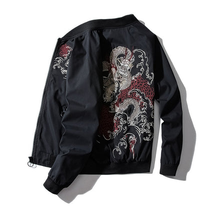 Dragon Embroidery Bomber Jacket