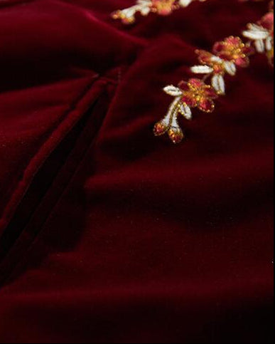 Dragon Blossom Embroidered Velvet Jacket