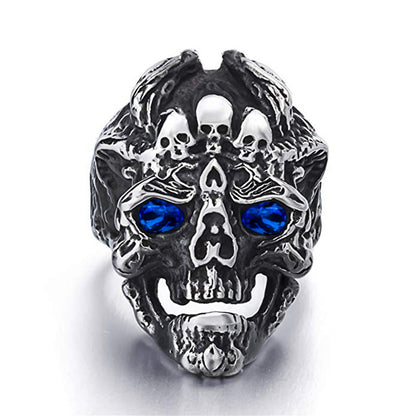 Devil Dragon Skull Ring
