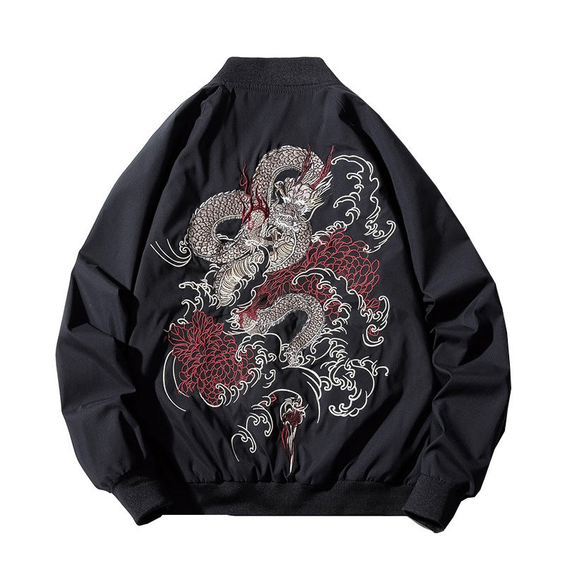 Dragon Embroidery Bomber Jacket