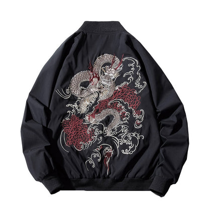 Dragon Embroidery Bomber Jacket
