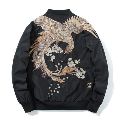 Phoenix Embroidery Bomber Jacket