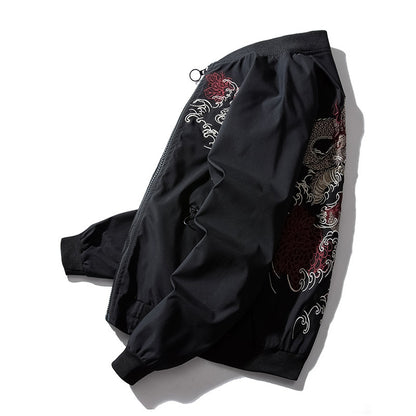 Dragon Embroidery Bomber Jacket