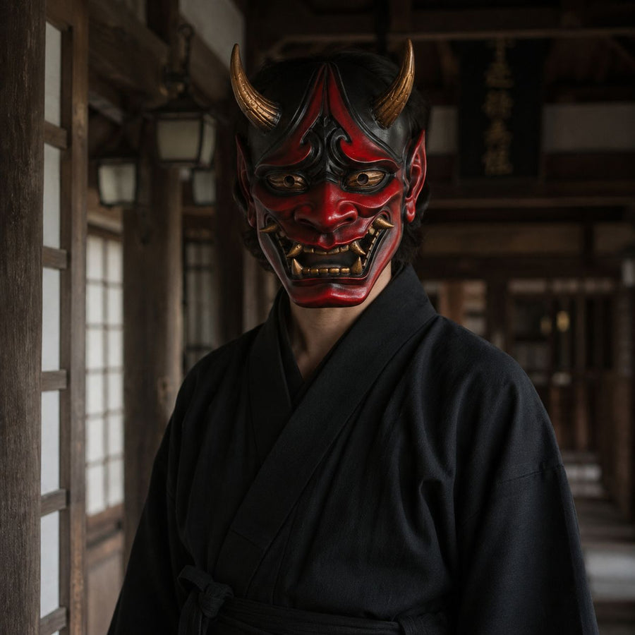 ONI Mask, hand-sculpted and hand-painted resin