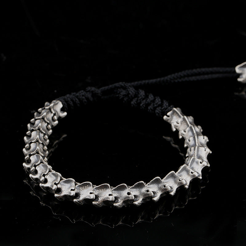 Snake Bone Silver Bracelet