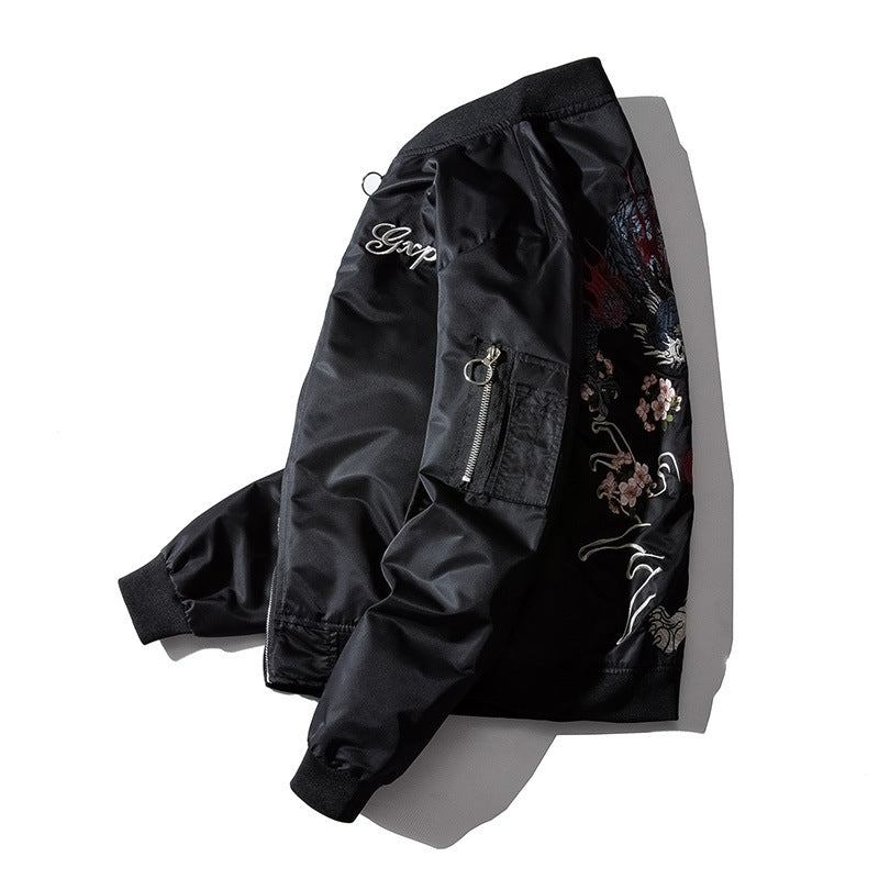 Bilateral Power Dragon Tiger Bomber Jacket