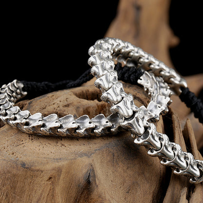 Snake Bone Silver Bracelet