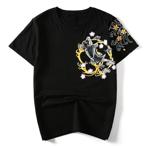 Floral Koi Carp Tee