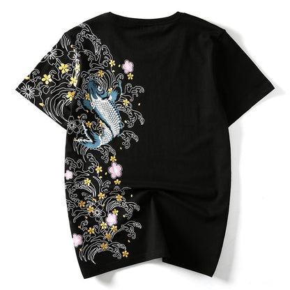 Floral Koi Carp Tee