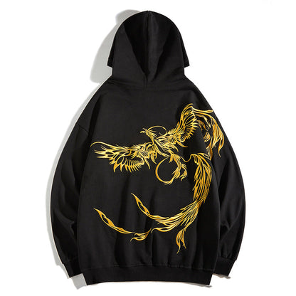 Golden Phoenix Embroidery Hoodie