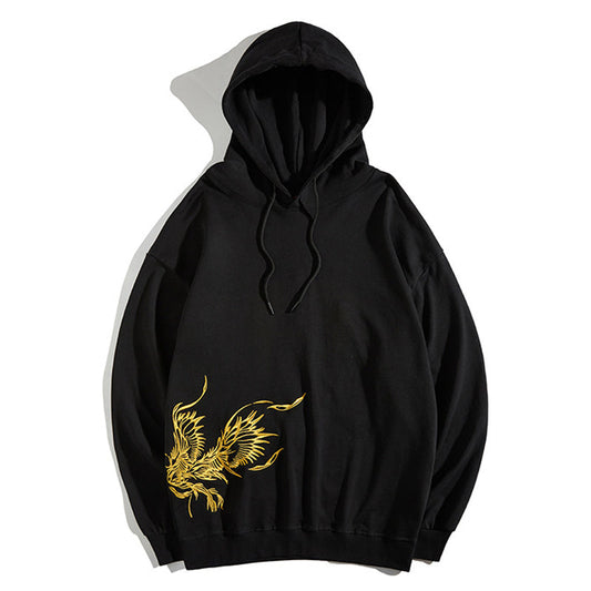 Golden Phoenix Embroidery Hoodie