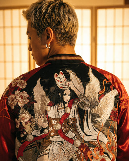 Geisha Kitsune Sukajan Jacket [REVERSIBLE]