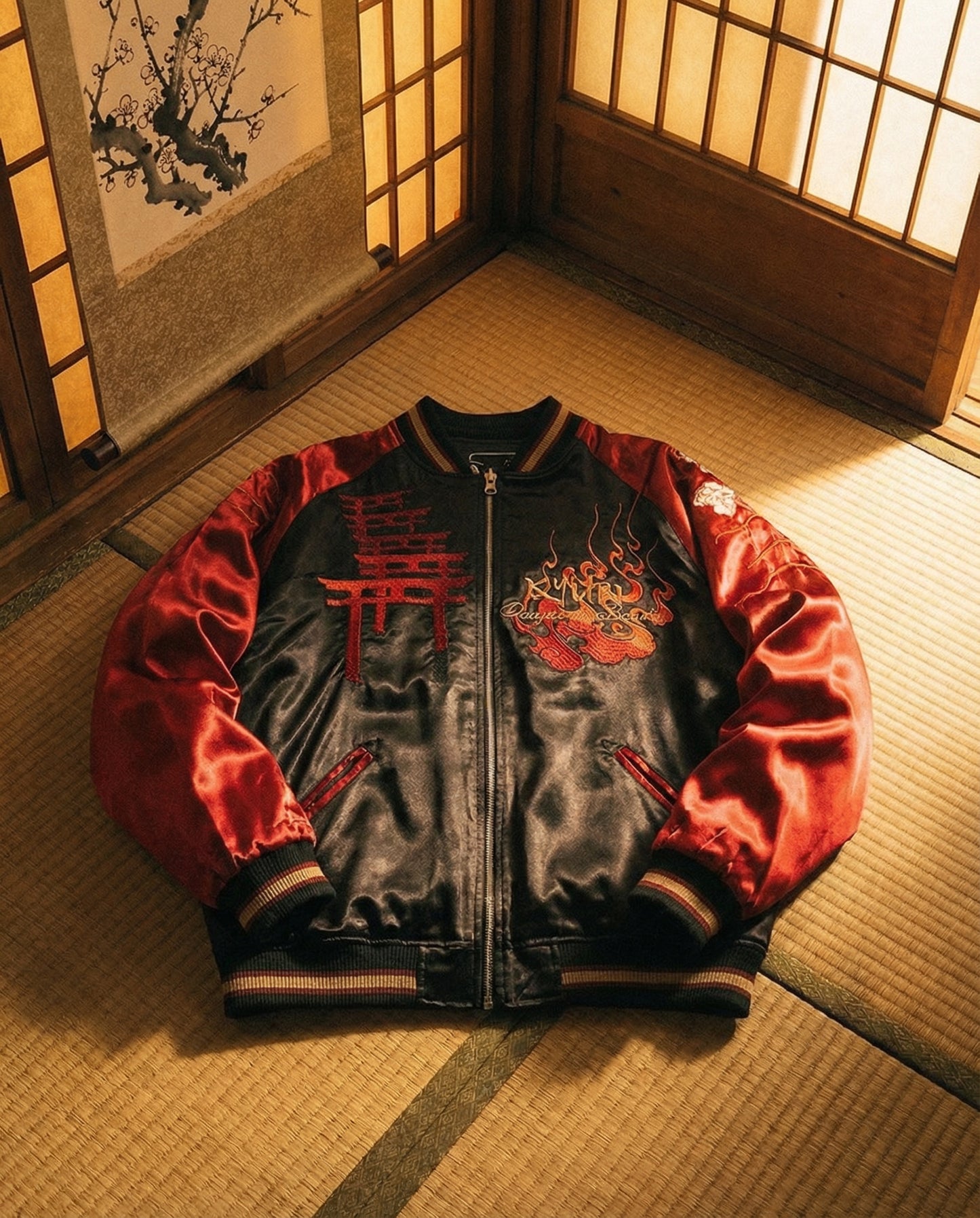 Geisha Kitsune Sukajan Jacket [REVERSIBLE]