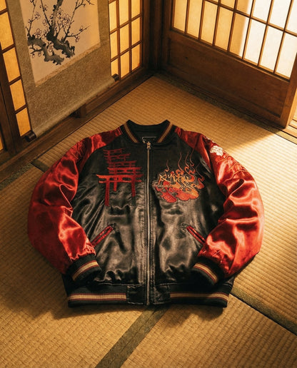 Geisha Kitsune Sukajan Jacket [REVERSIBLE]