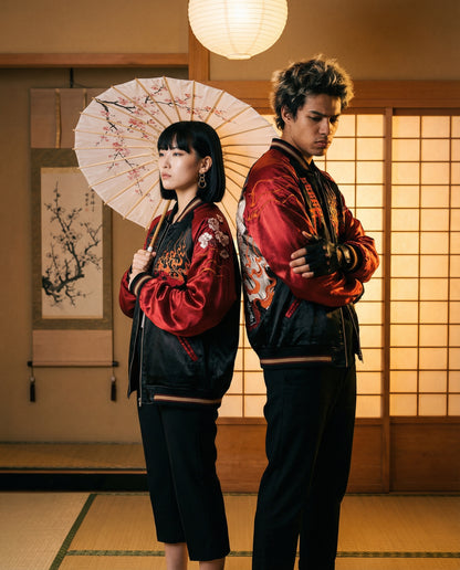 Geisha Kitsune Sukajan Jacket [REVERSIBLE]