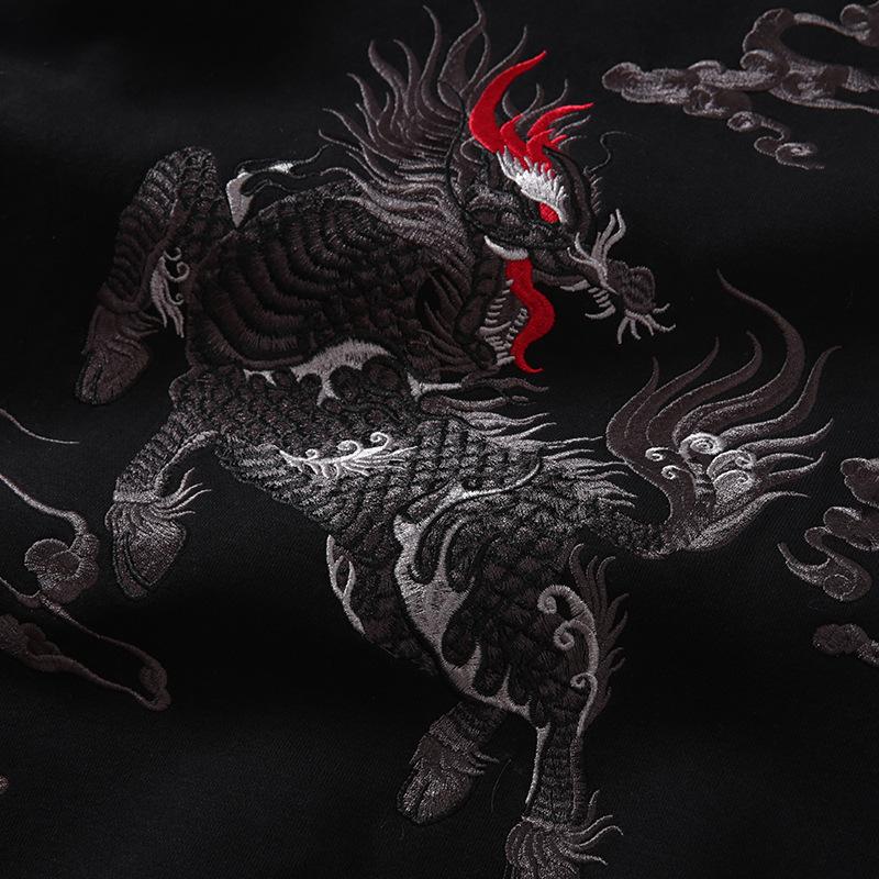 Kirin Embroidery Hoodie