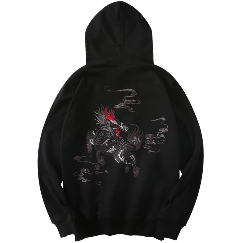 Kirin Embroidery Hoodie