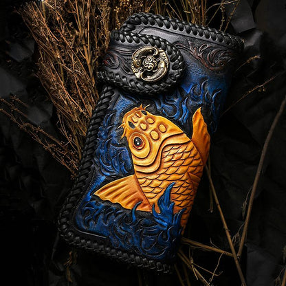 Arashi Koi Handcrafted Leather Wallet