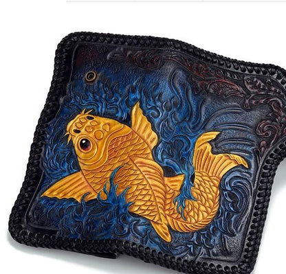 Arashi Koi Handcrafted Leather Wallet