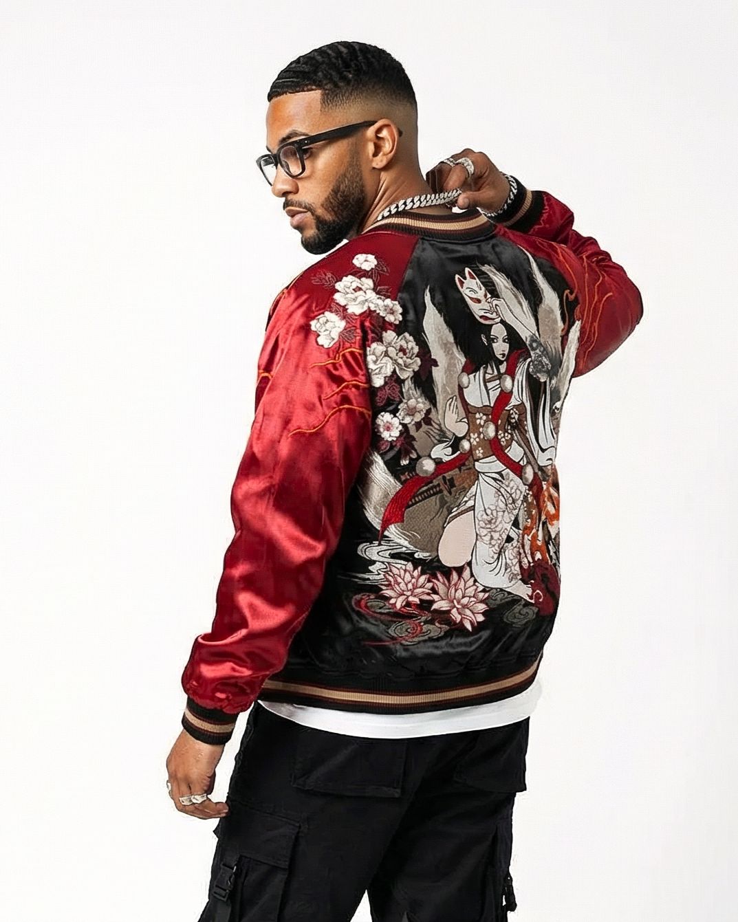 Geisha Kitsune Sukajan Jacket [REVERSIBLE]