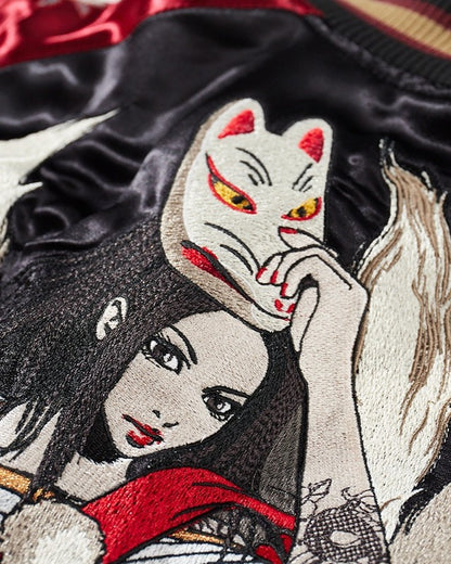 Geisha Kitsune Sukajan Jacket [REVERSIBLE]